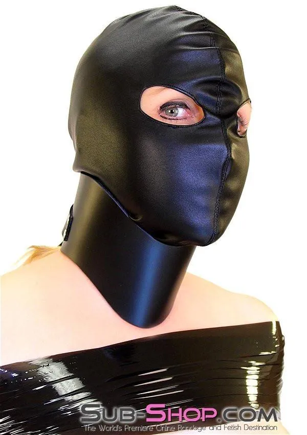 9022DL      Open Eyes Lacing Full Bondage Hood