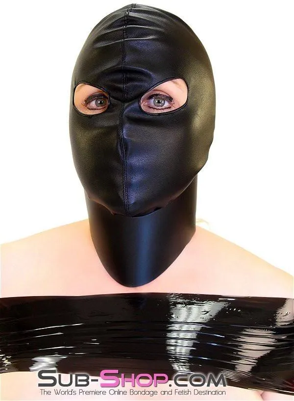 9022DL      Open Eyes Lacing Full Bondage Hood