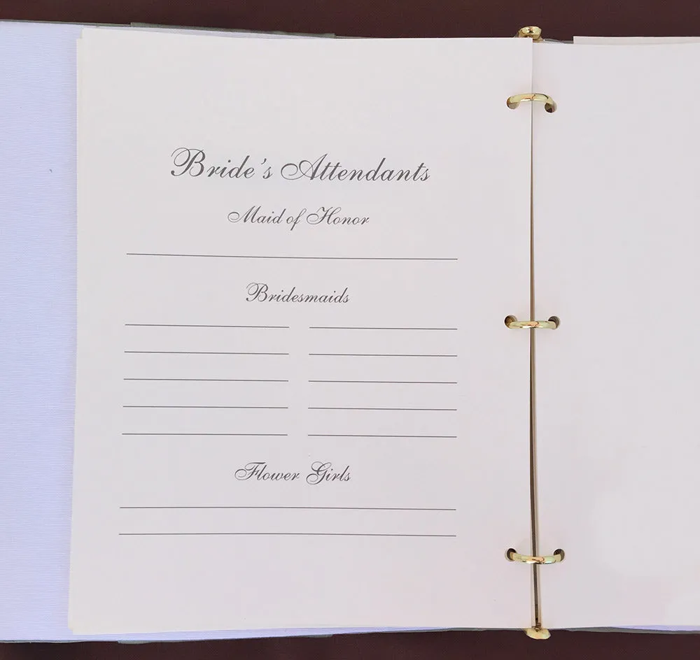 Adriana Wedding Memory Book