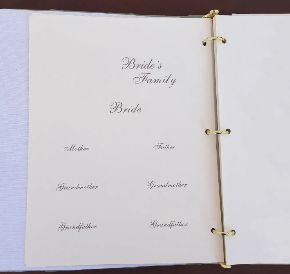 Adriana Wedding Memory Book