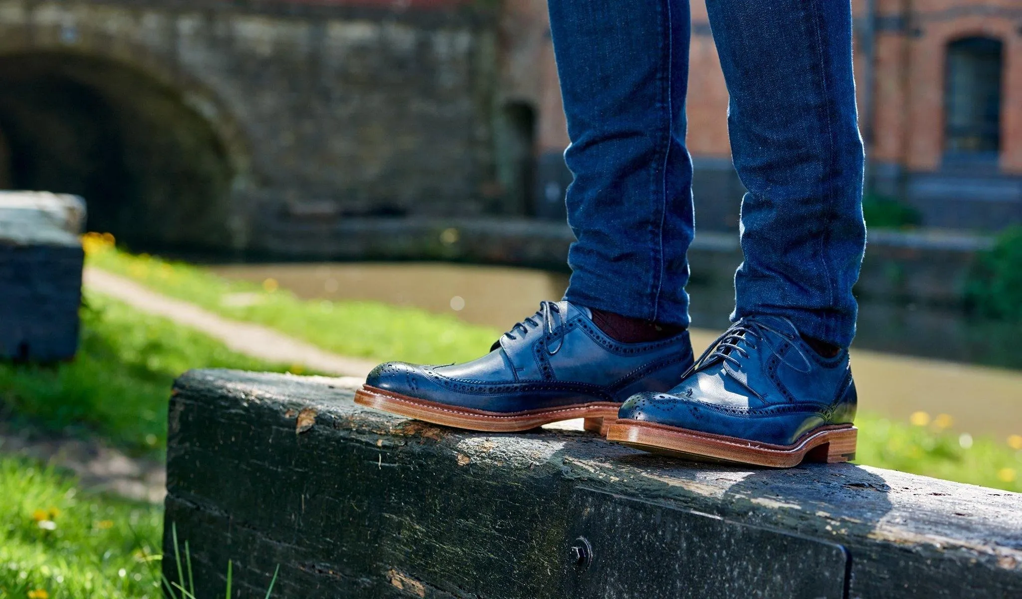 Bailey - Navy Hand Painted