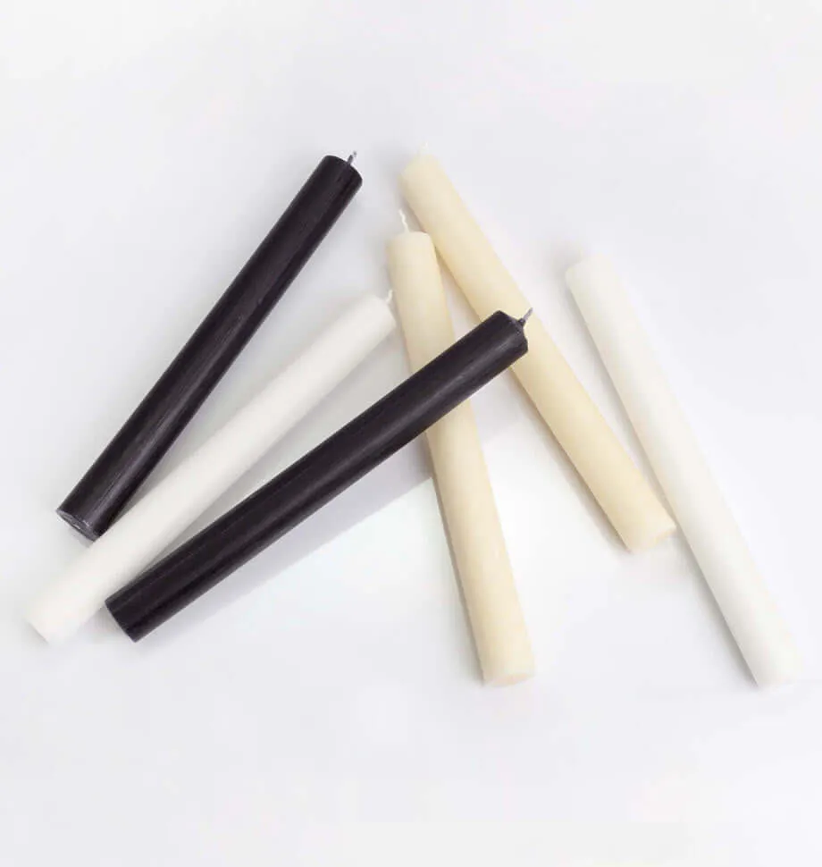 Black 10 inch Dinner Candles x 6