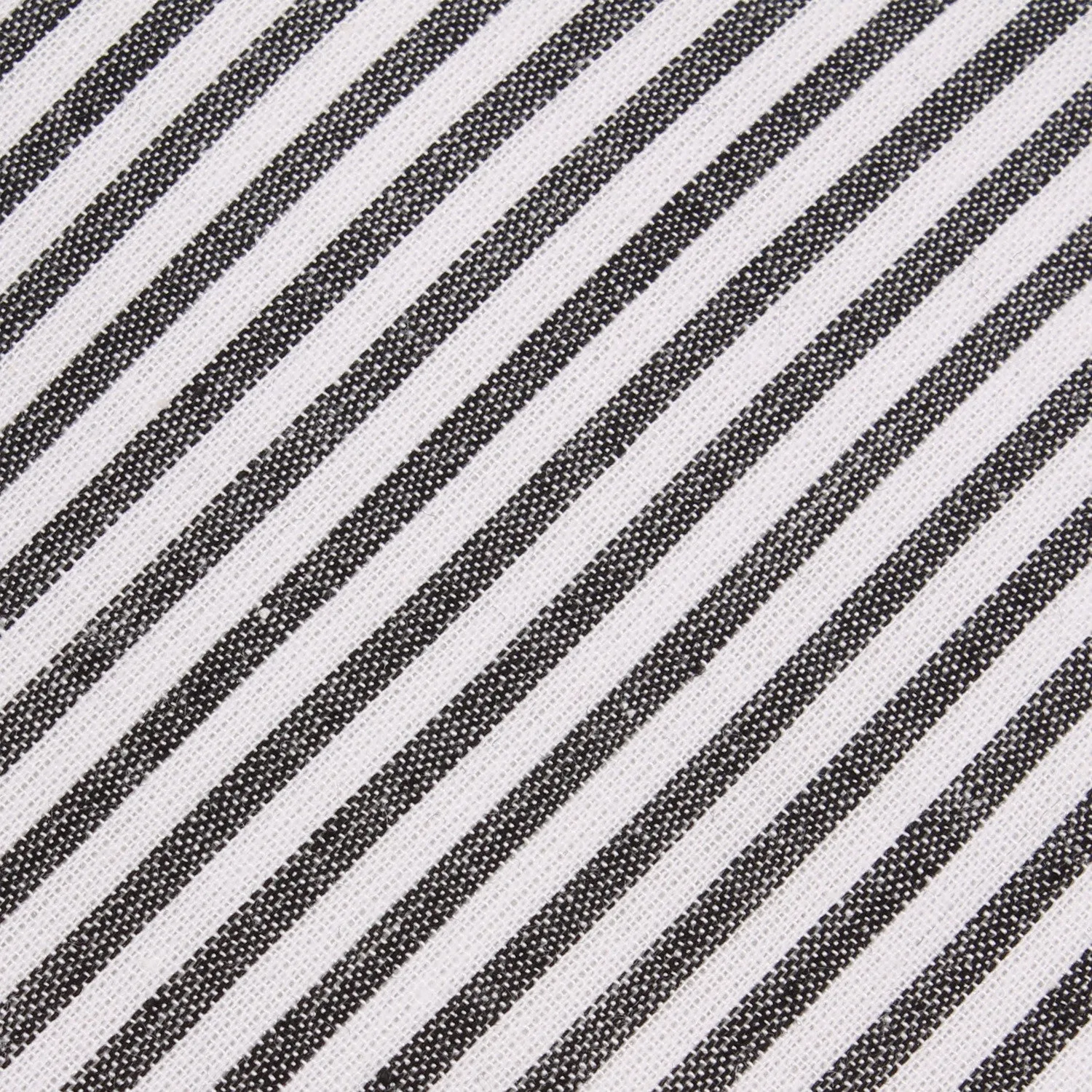 Black and White Chalk Stripes Cotton Self Tie Bow Tie