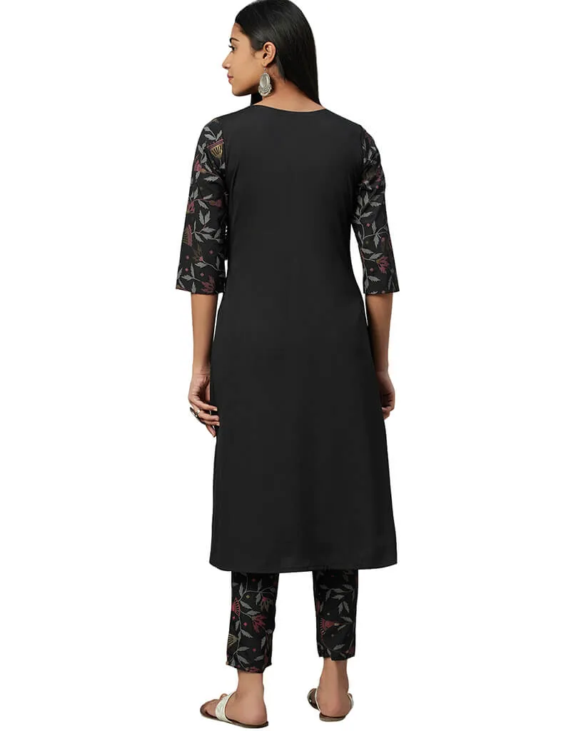 Black Crepe Pant Kurti