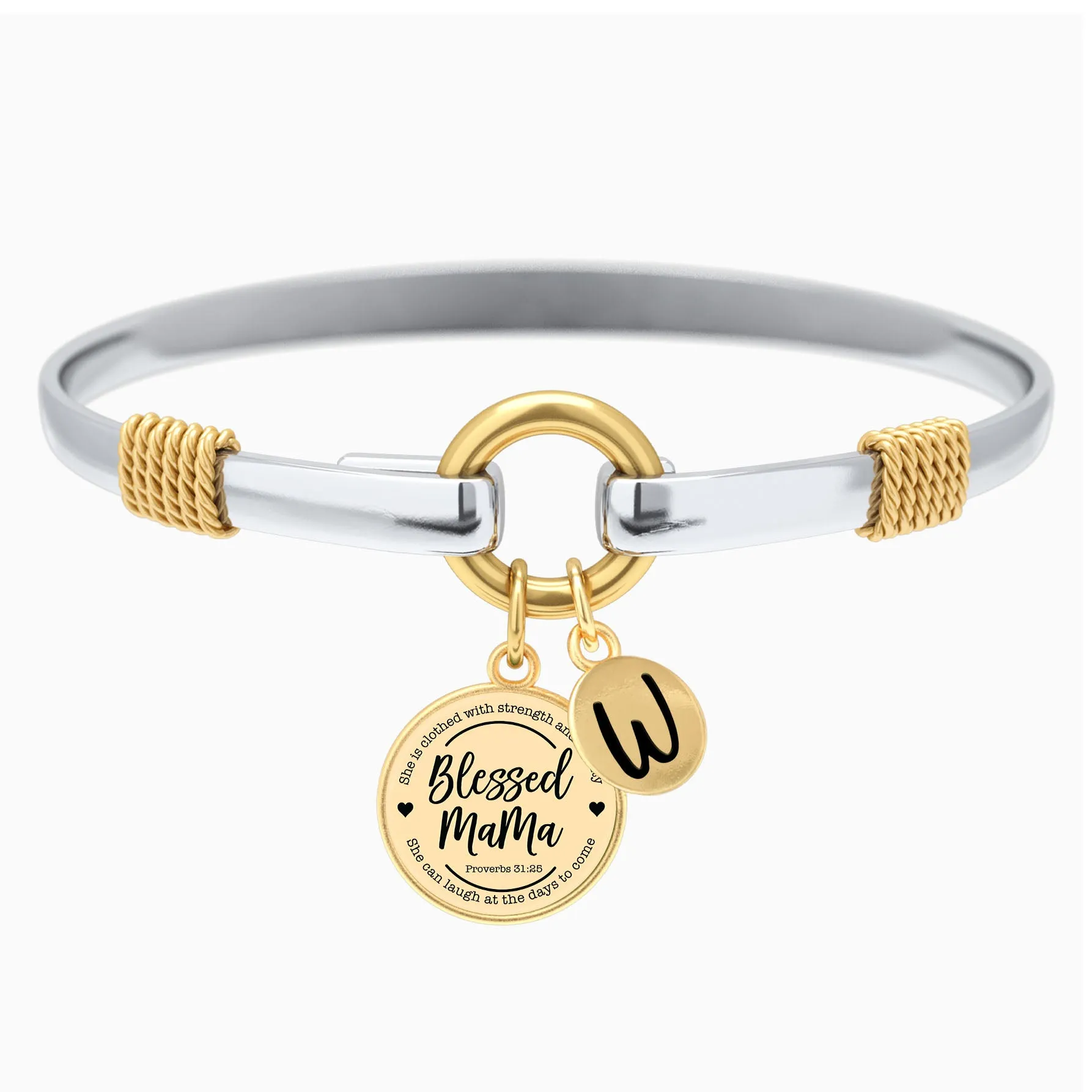 Blessed Mama - Two-Tone Bracelet