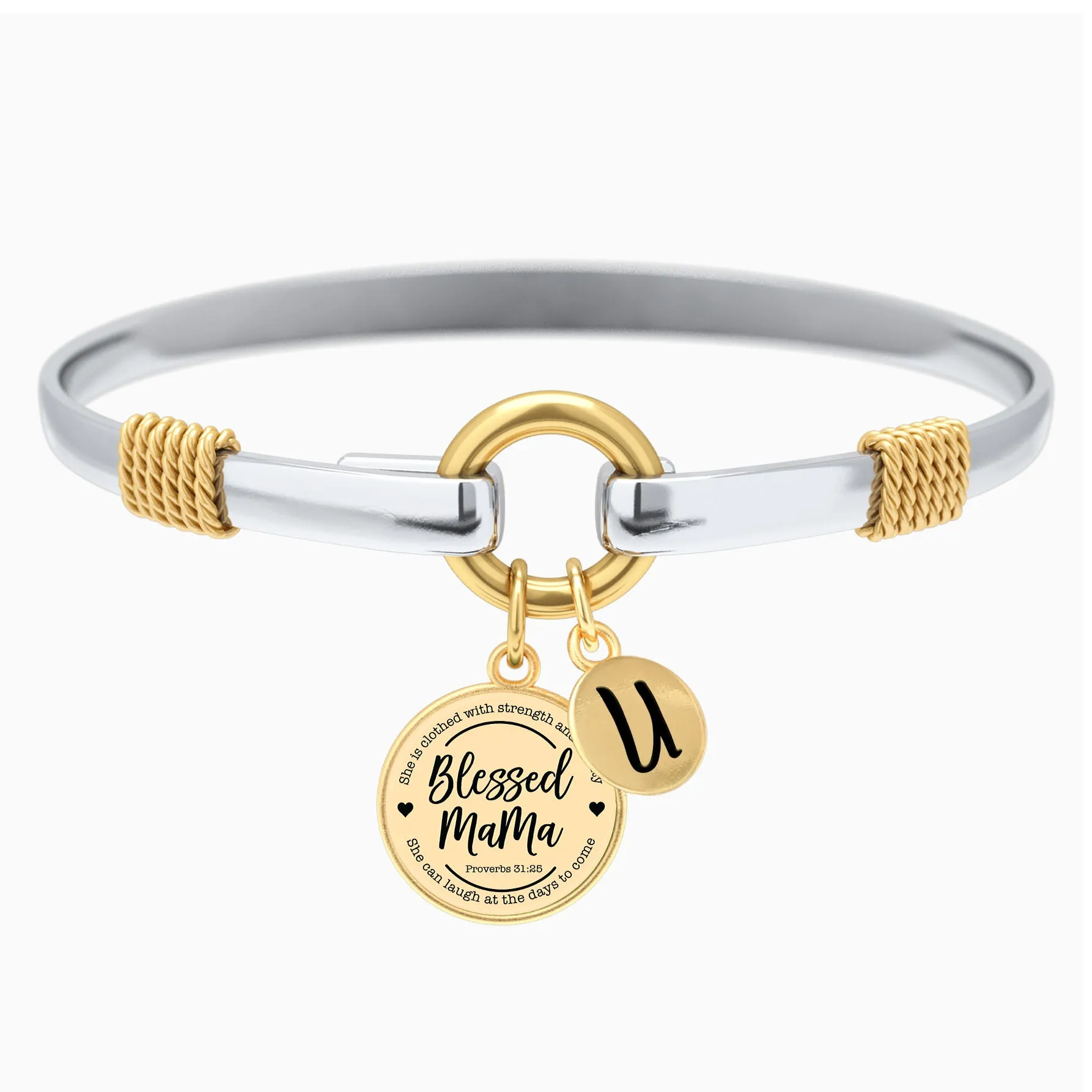 Blessed Mama - Two-Tone Bracelet