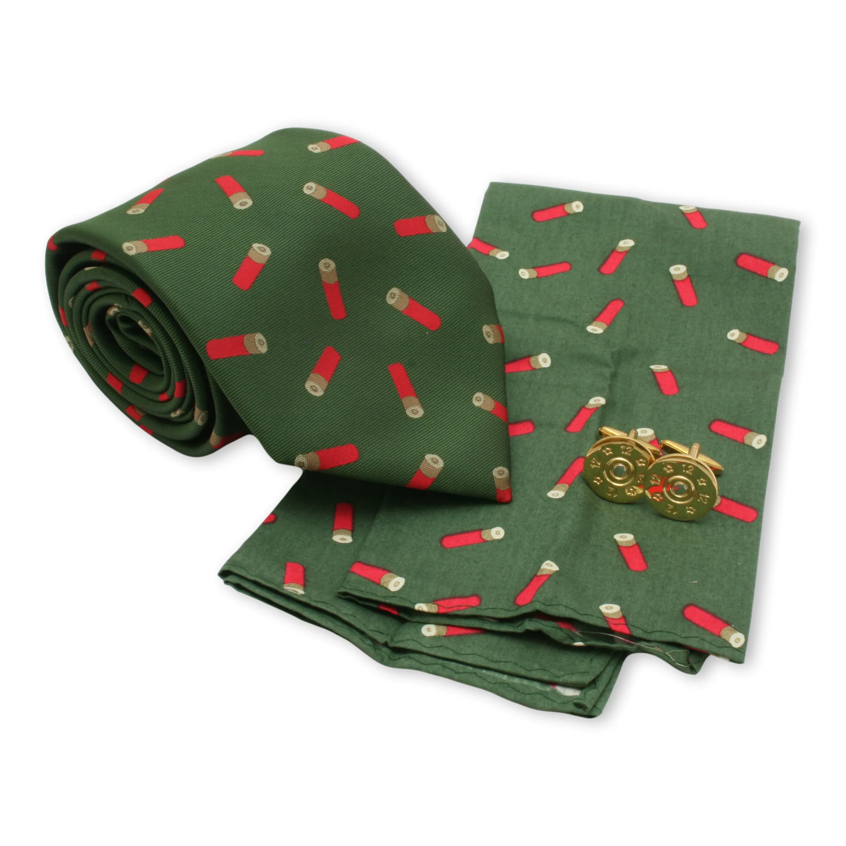Cartridge Design Tie, Hankies & Cufflinks Gift Set