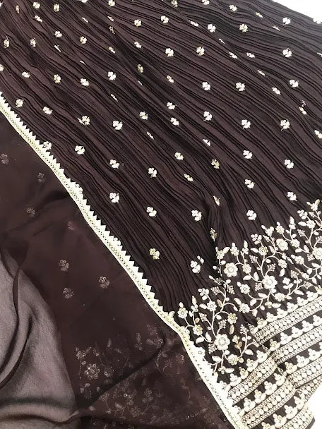 Charming Dark Purple Color Embroidery Work Salwar Suits For Women