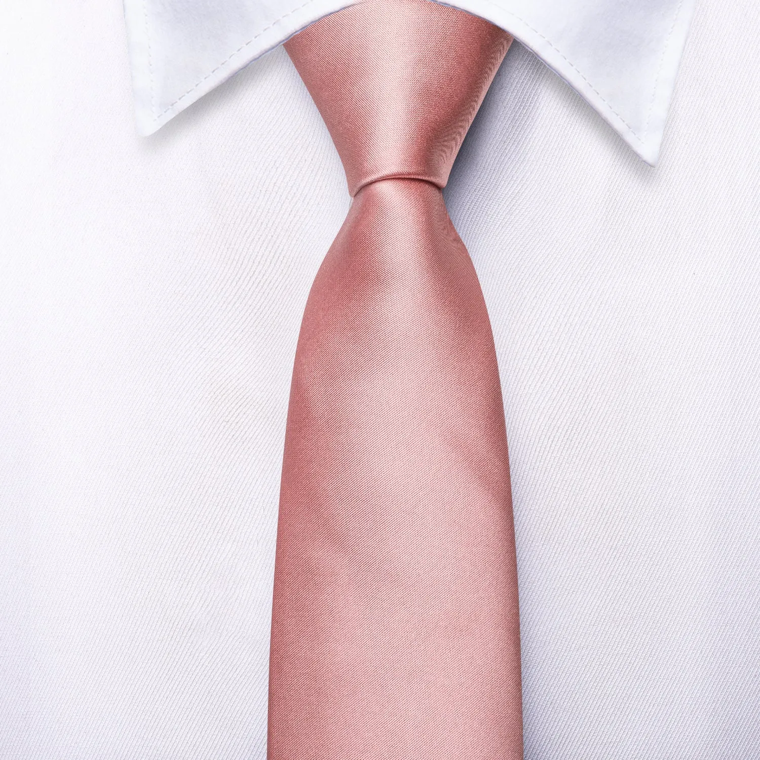 Coral Pink Solid Children's Kids Boys Tie Pocket Square 6cm