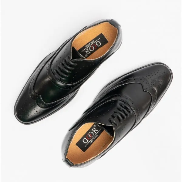 HENRY Boys Smart Oxford Brogue Shoes Black