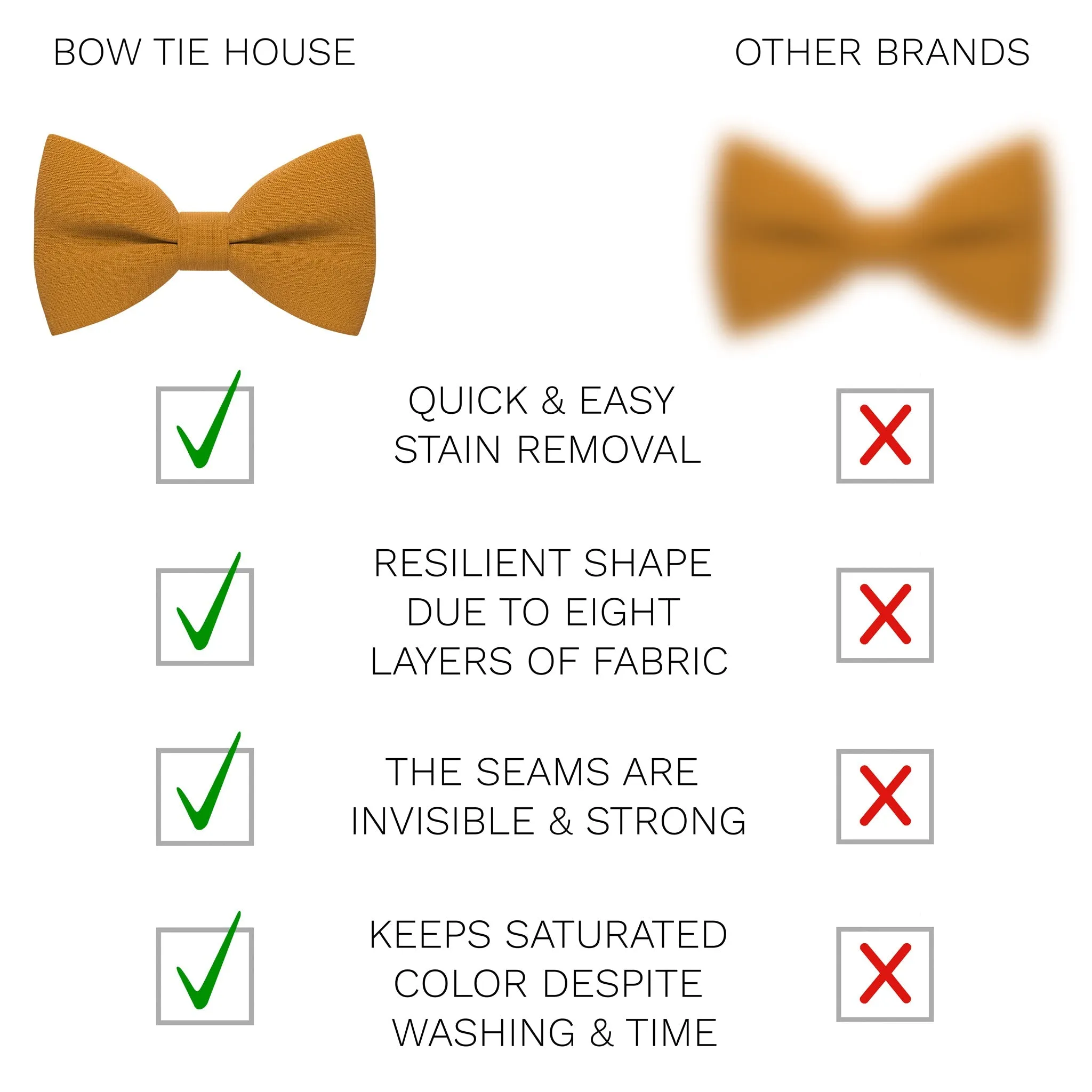 Linen Mustered Bow Tie