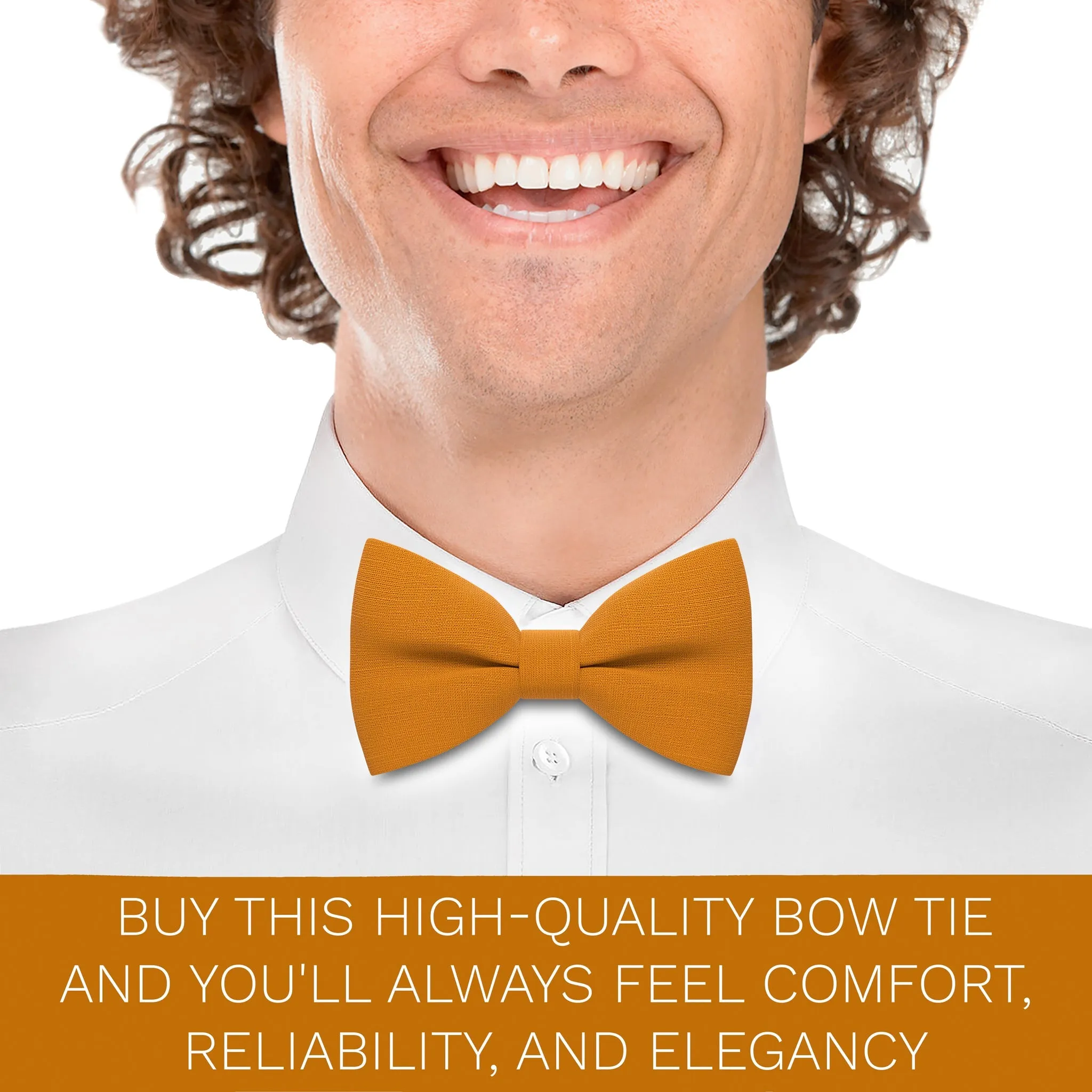 Linen Mustered Bow Tie