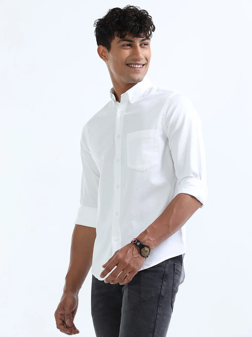 Men's White Oxford Shirt