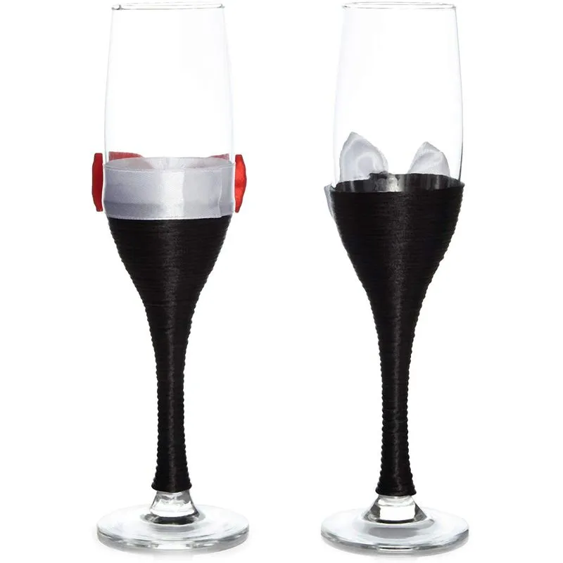 Mr and Mr Champagne Flutes, Same Sex Wedding Decorations (Set of 2)