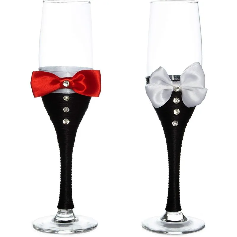 Mr and Mr Champagne Flutes, Same Sex Wedding Decorations (Set of 2)