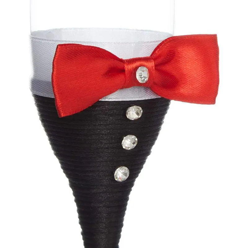 Mr and Mr Champagne Flutes, Same Sex Wedding Decorations (Set of 2)