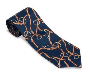 Navy Stirrups Necktie - F5576