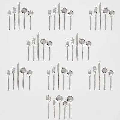 New - 45pc Shapleigh Flatware Set Silver - Threshold