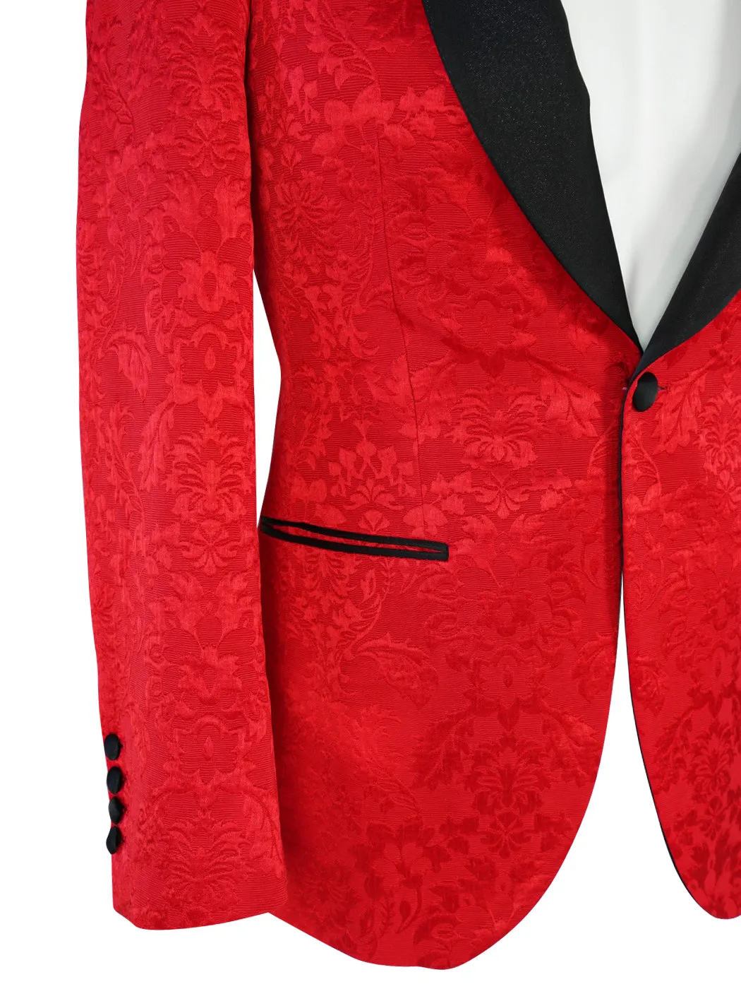 Red & Black Fiore Dinner Jacket @ The Vault