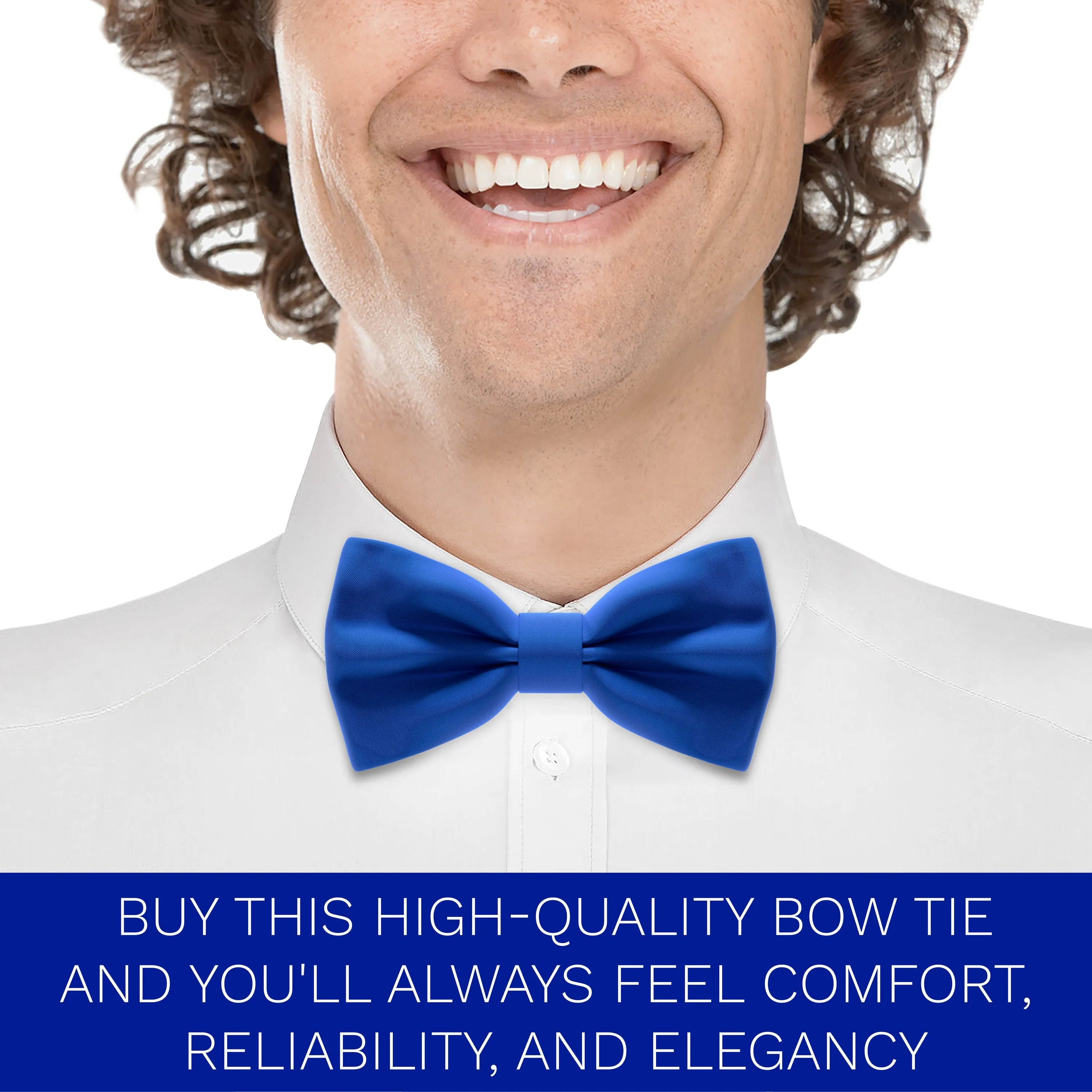 Satin Royal Blue Bow Tie