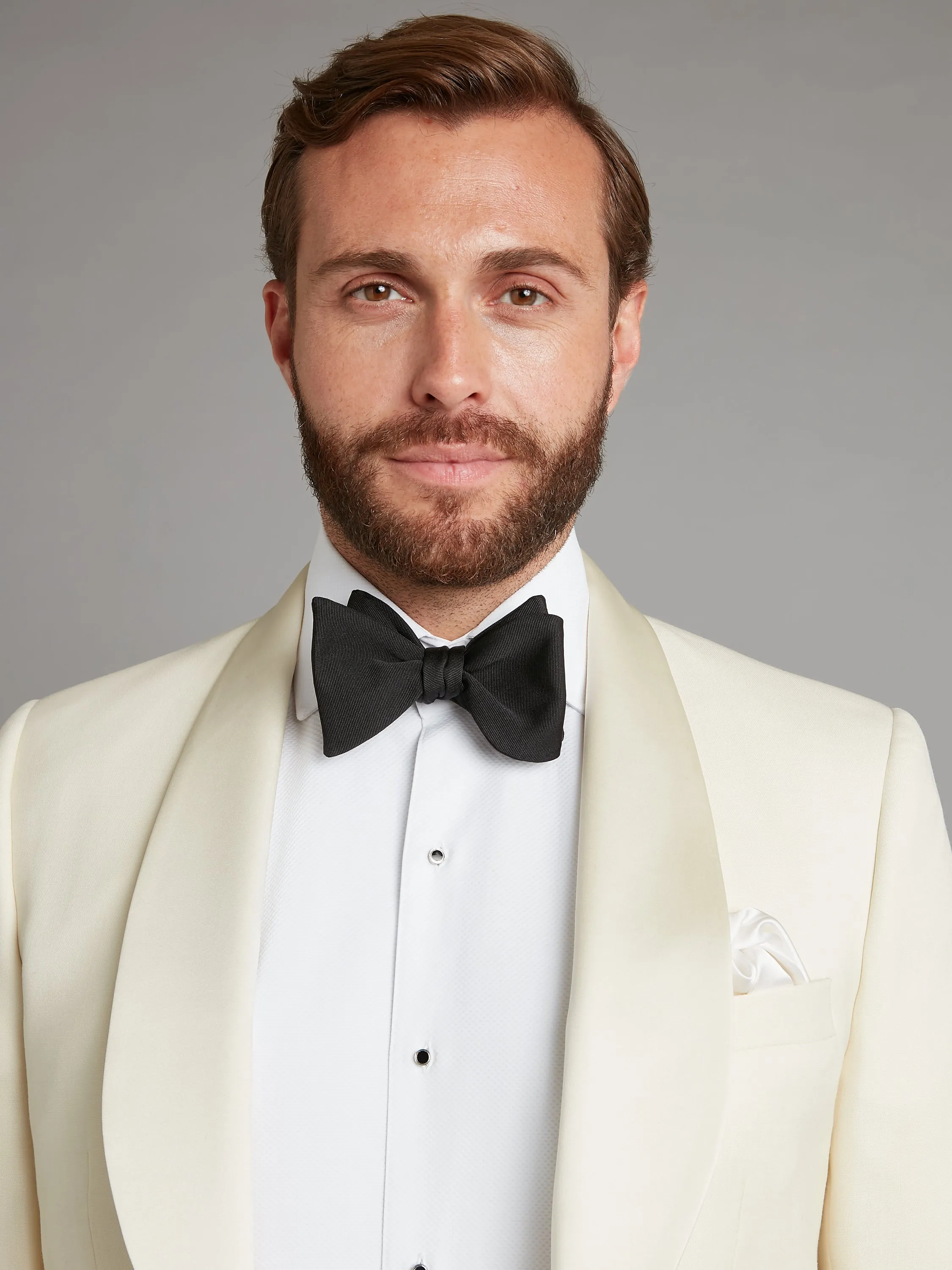 Whittaker Tuxedo Jacket - White Barathea